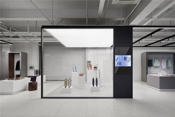 宏鈺堂展廳裝修公司推薦圣東尼紡織材料展廳裝修設計實景圖