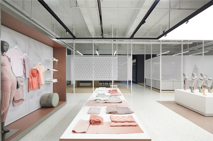 宏鈺堂展廳裝修公司推薦圣東尼紡織材料展廳裝修設計圖