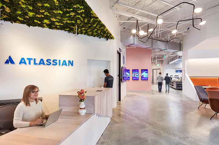 最受年輕人喜愛的軟件公司辦公室前臺裝修設計方案