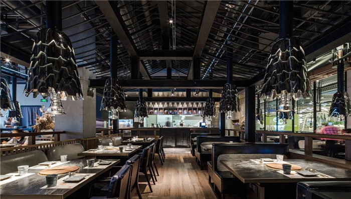 漢陽館烤肉大師韓式燒烤餐廳內部裝修設計方案