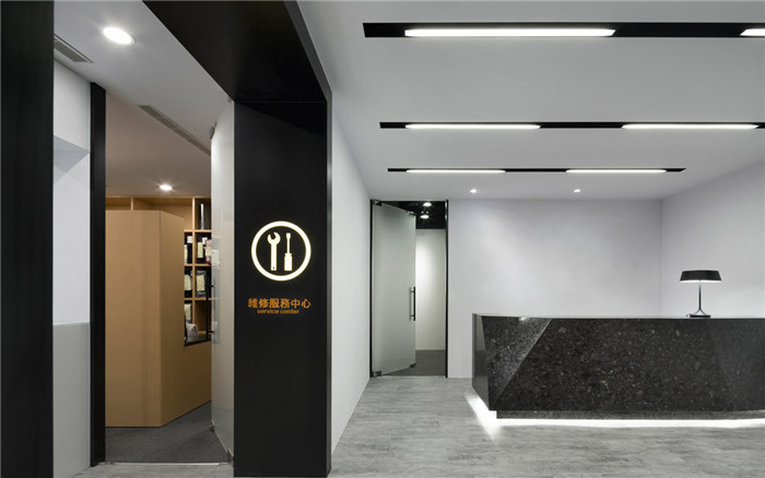 鄭州最好的辦公室裝修公司宏鈺堂推薦辦公前臺裝修案例