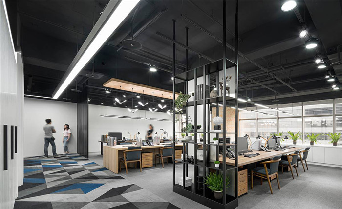 鄭州最好的辦公室裝修公司宏鈺堂推薦辦公敞開辦公區裝修案例