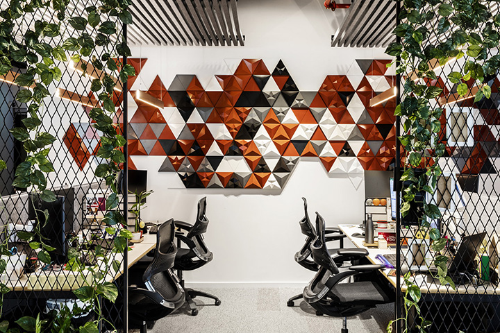 1400平綠色活力工業風游戲公司辦公室敞開辦公區裝修設計實景圖