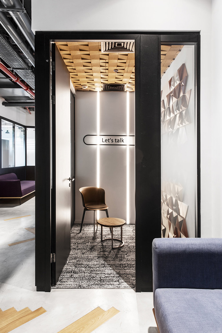 1400平綠色活力工業風游戲公司辦公室洽談室裝修設計方案