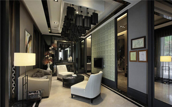 現(xiàn)代輕奢風(fēng)300平牙科診所候診區(qū)裝修設(shè)計(jì)實(shí)景圖