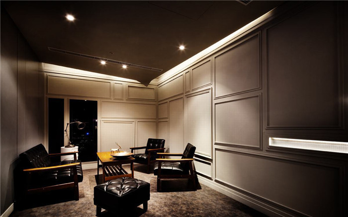 現代古典混搭風平面設計公司小型洽談室裝修方案