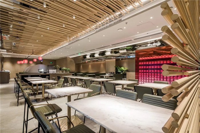 以竹為主題的漁語魚酸菜魚餐飲店面裝修設計方案 以竹為主題的漁語魚酸菜魚餐飲店面裝修設計方案