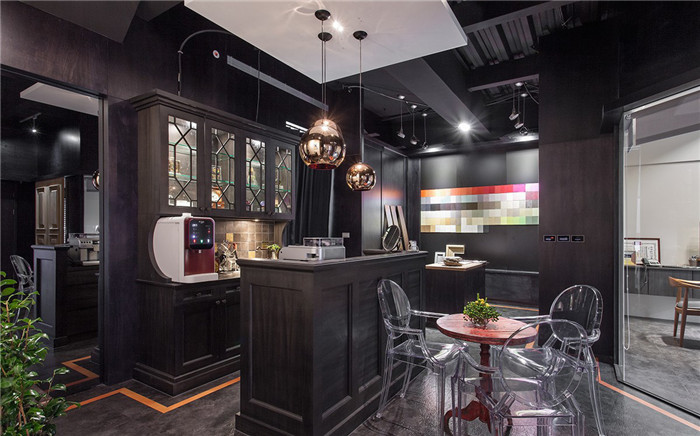 鄭州宏鈺堂分享好的不錯的設計工作室水吧臺裝修設計案例