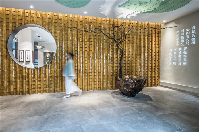 鄭州中餐廳裝修公司推薦福順齋中餐廳入口裝修設計方案