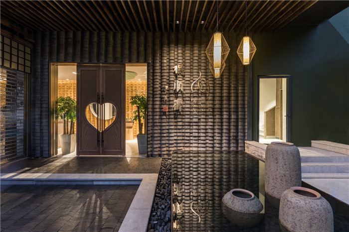 鄭州中餐廳裝修公司推薦福順齋中餐廳入口裝修設計方案