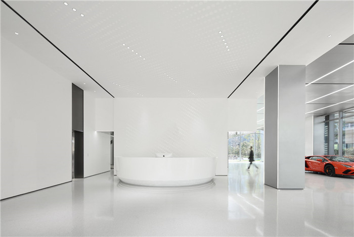 知名進口汽車集團總部辦公樓&展廳裝修設計方案