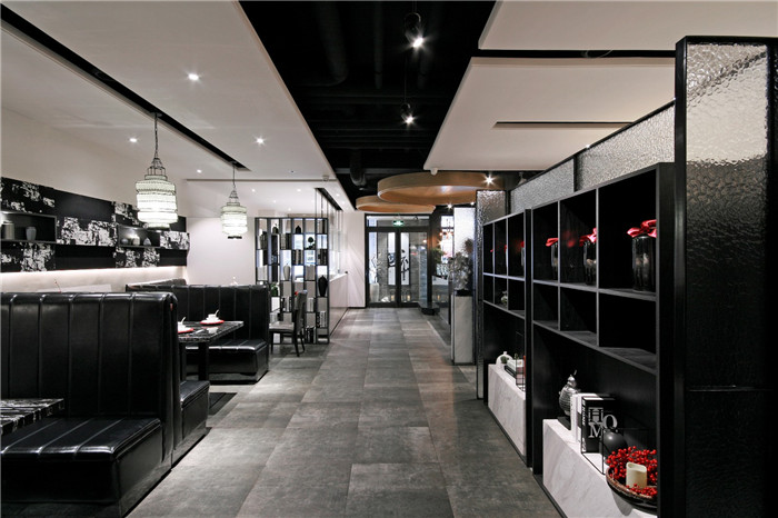 鄭州新中式水墨風中餐廳裝修設計方案