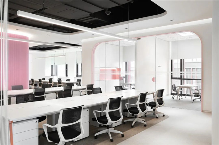適合年輕人的超美膩的電商公司辦公室辦公區裝修設計方案