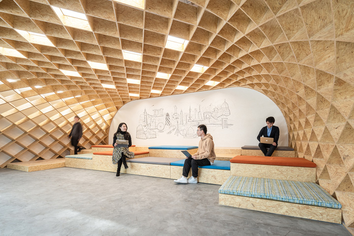 以家為主題的紅星美凱龍總部辦公樓公共活動區裝修設計方案