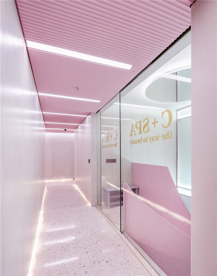 鄭州醫美裝修公司推薦C+SPA美容美體中心走廊裝修設計圖