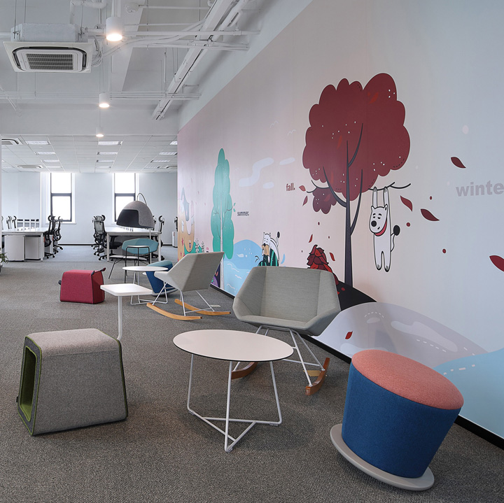 中國最大的在線理財教育機構辦公樓裝修設計方案