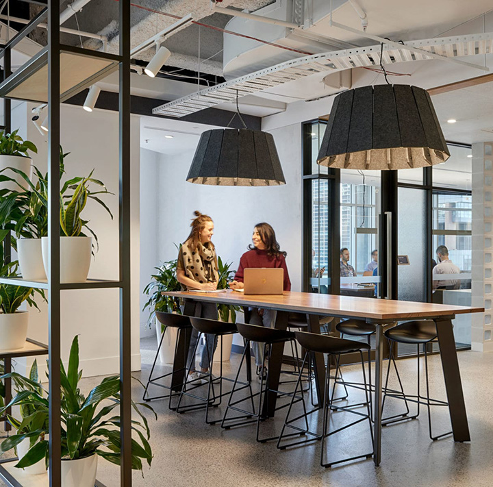 時尚黑白灰城市規劃設計公司辦公室裝修設計效果圖