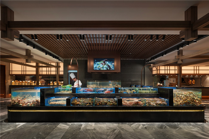 高端餐飲海鮮展示區裝修設計圖