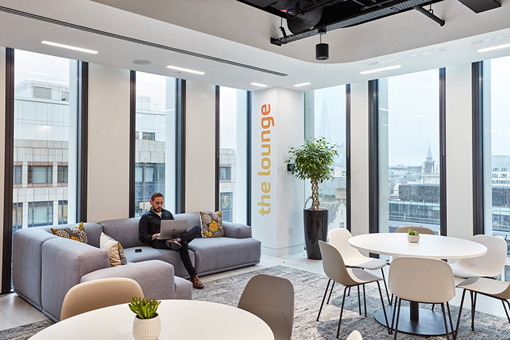 1500平優雅高級灰會計事務所辦公室裝修實景圖