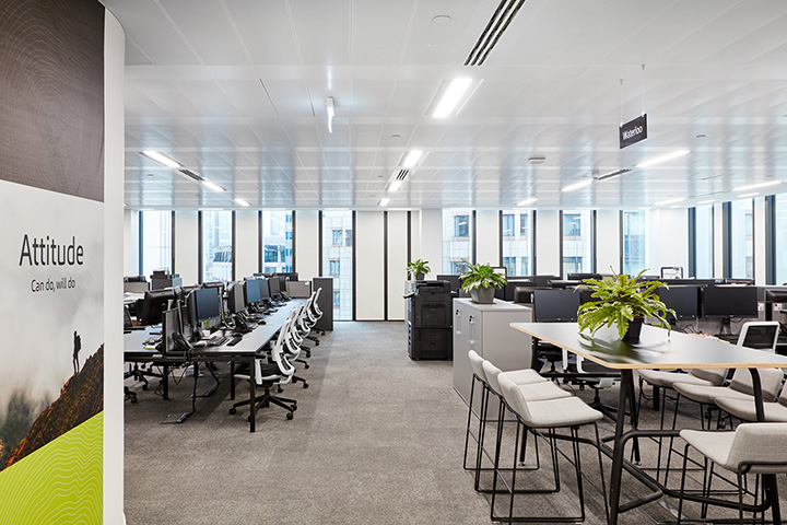 1500平優雅高級灰會計事務所辦公室敞開辦公區裝修實景圖