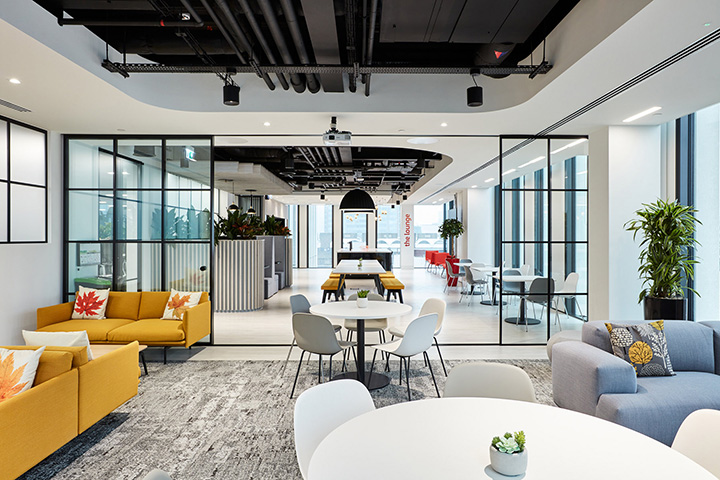 1500平優雅高級灰會計事務所辦公室休閑洽談區裝修實景圖