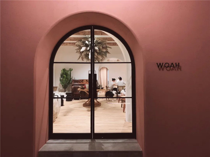 鄭州宏鈺堂分享熱帶花園主題咖啡廳入口設計裝修方案