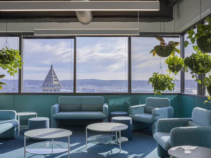 1200平時尚多彩醫療科技公司辦公室洽談區裝修設計案例