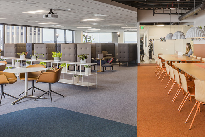 1200平時尚多彩醫療科技公司辦公室辦公區裝修設計案例