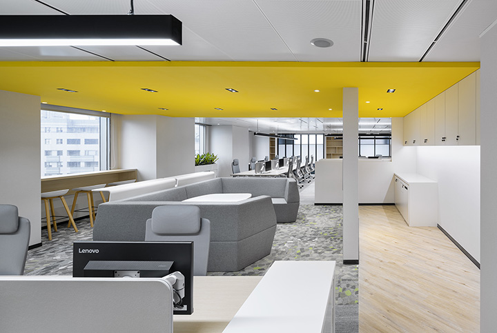 600平清新簡約風生物制藥公司辦公室辦公區裝修設計案例