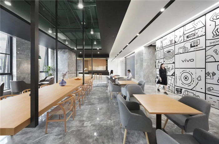 vivo手機北京研發中心獨棟辦公樓休閑區裝修設計方案