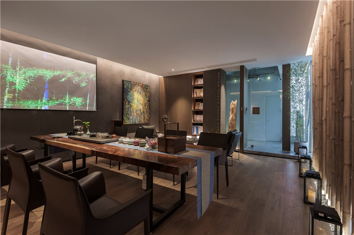 鄭州禪意辦公室裝修-現代中式禪意辦公室裝修實景圖