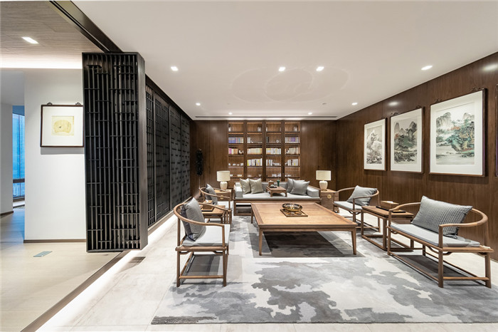 中建八局9000平高端中式總部辦公室茶室裝修設(shè)計案例 中建八局9000平高端中式總部辦公室茶室裝修設(shè)計案例