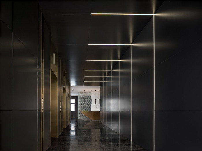 餐廳二樓走廊設計-鄭州現代時尚中餐廳裝修設計案例 餐廳二樓走廊設計-鄭州現代時尚中餐廳裝修設計案例