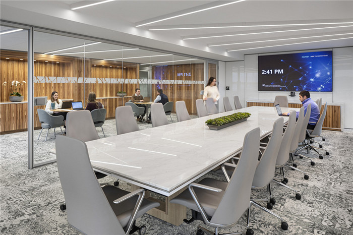 會議室裝修設計-鄭州金融辦公室裝修公司推薦FactSet金融辦公室裝修
