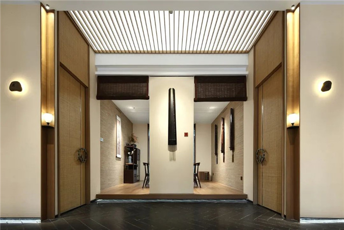 茶會所走廊裝修設(shè)計-鄭州茶樓裝修公司分享別具東方氣質(zhì)的茶室裝修案例