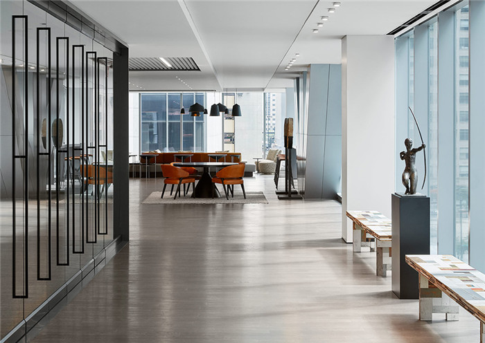 如藝術畫廊般高品質房地產開發公司辦公樓裝修方案