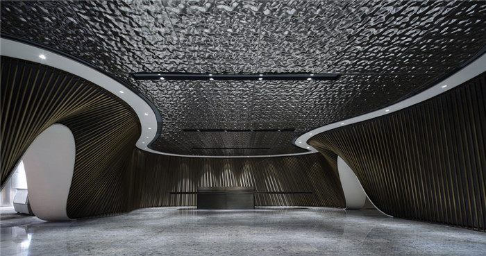 接待大廳裝修設計-綠地集團上海總部辦公室裝修  引領智慧辦公設計風尚