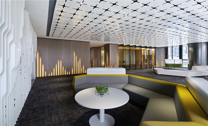 休閑區裝修設計-綠地集團上海總部辦公室裝修  引領智慧辦公設計風尚