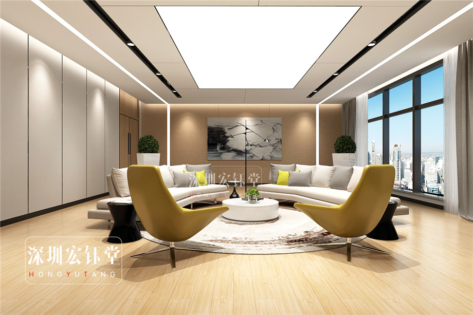 VIP接待室裝修設計-天眼查河南總部辦公室裝修效果圖