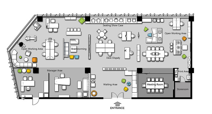 辦公室設(shè)計平面方案-簡約時尚的辦公家具公司辦公兼展廳裝修設(shè)計方案 辦公室設(shè)計平面方案-簡約時尚的辦公家具公司辦公兼展廳裝修設(shè)計方案