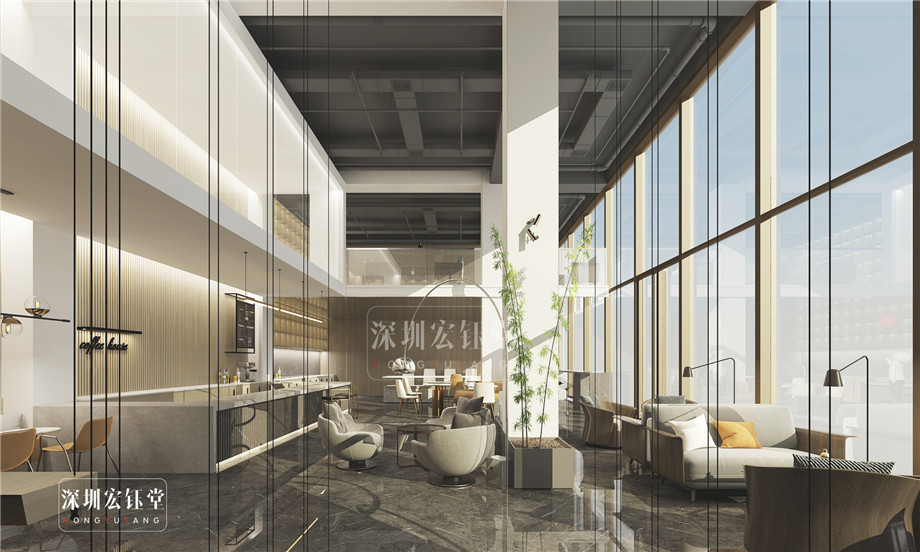 高端咖啡廳裝修方案-咖啡廳裝修設計-河南沃牛生物科技辦公樓裝修效果圖