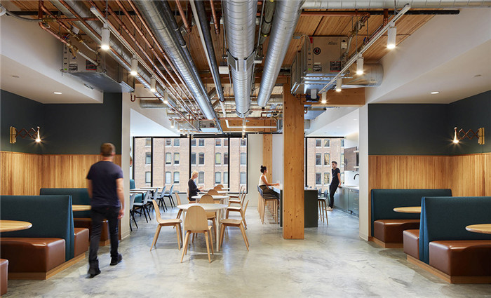 溫暖時尚的工業風食品制造集團總部辦公室裝修方案 溫暖時尚的工業風食品制造集團總部辦公室裝修方案