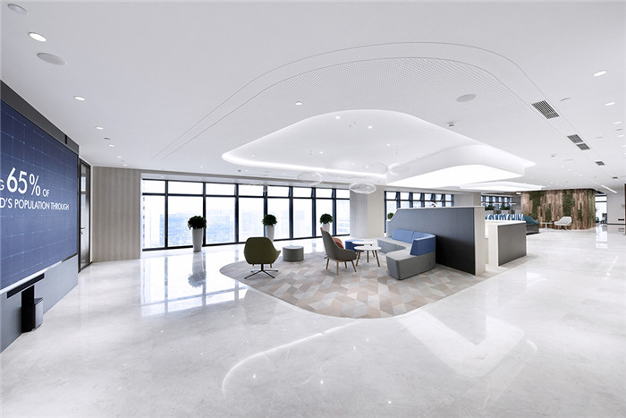 前臺休閑區裝修-5000平現代風科技公司集團總部辦公裝修設計方案 前臺休閑區裝修-5000平現代風科技公司集團總部辦公裝修設計方案