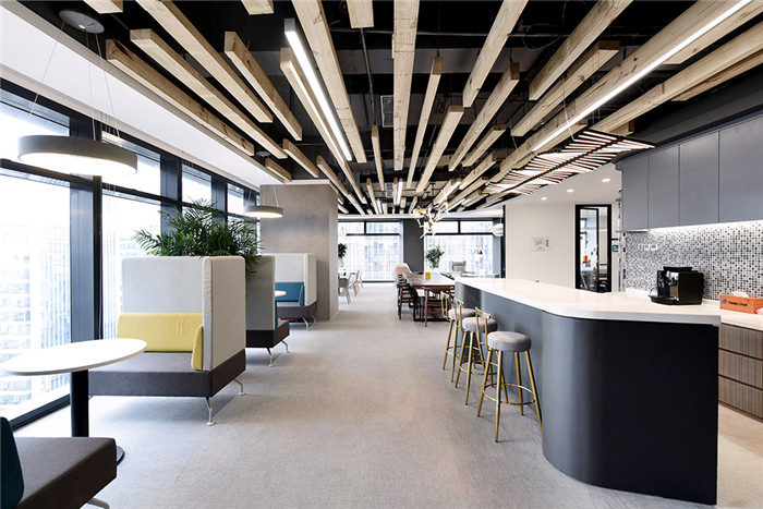 員工茶水吧設計-5000平現代風科技公司集團總部辦公裝修設計方案 員工茶水吧設計-5000平現代風科技公司集團總部辦公裝修設計方案