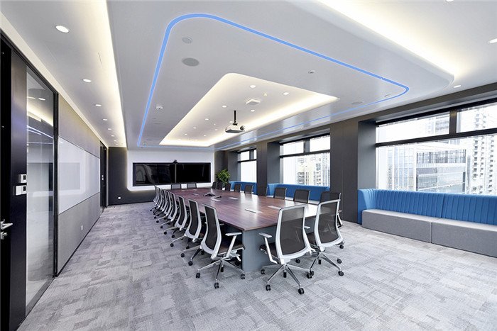 多功能會議室裝修-5000平現代風科技公司集團總部辦公裝修設計方案 多功能會議室裝修-5000平現代風科技公司集團總部辦公裝修設計方案